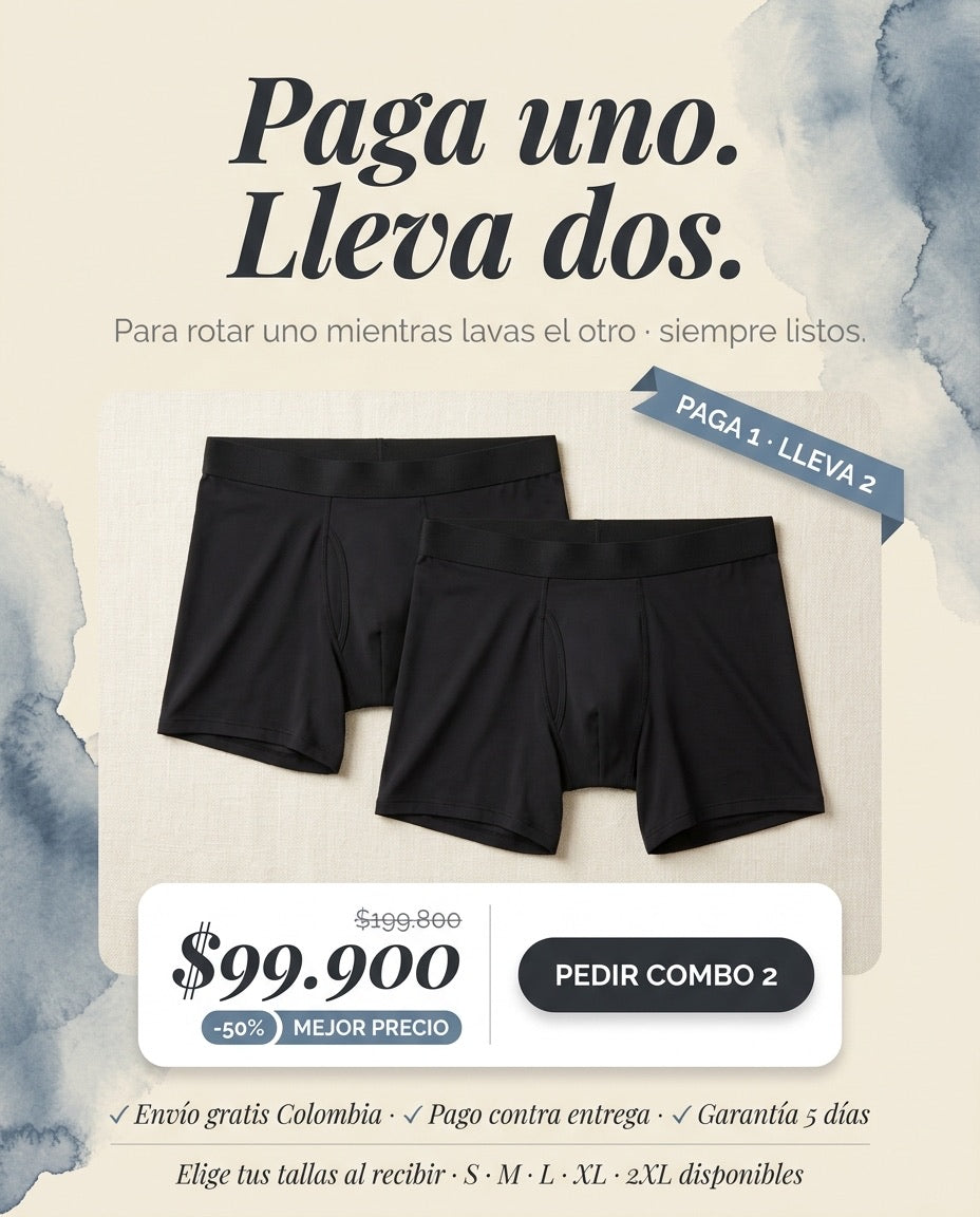 Paga 1 lleva 2 · combo $99.900 · elige tus tallas al recibir