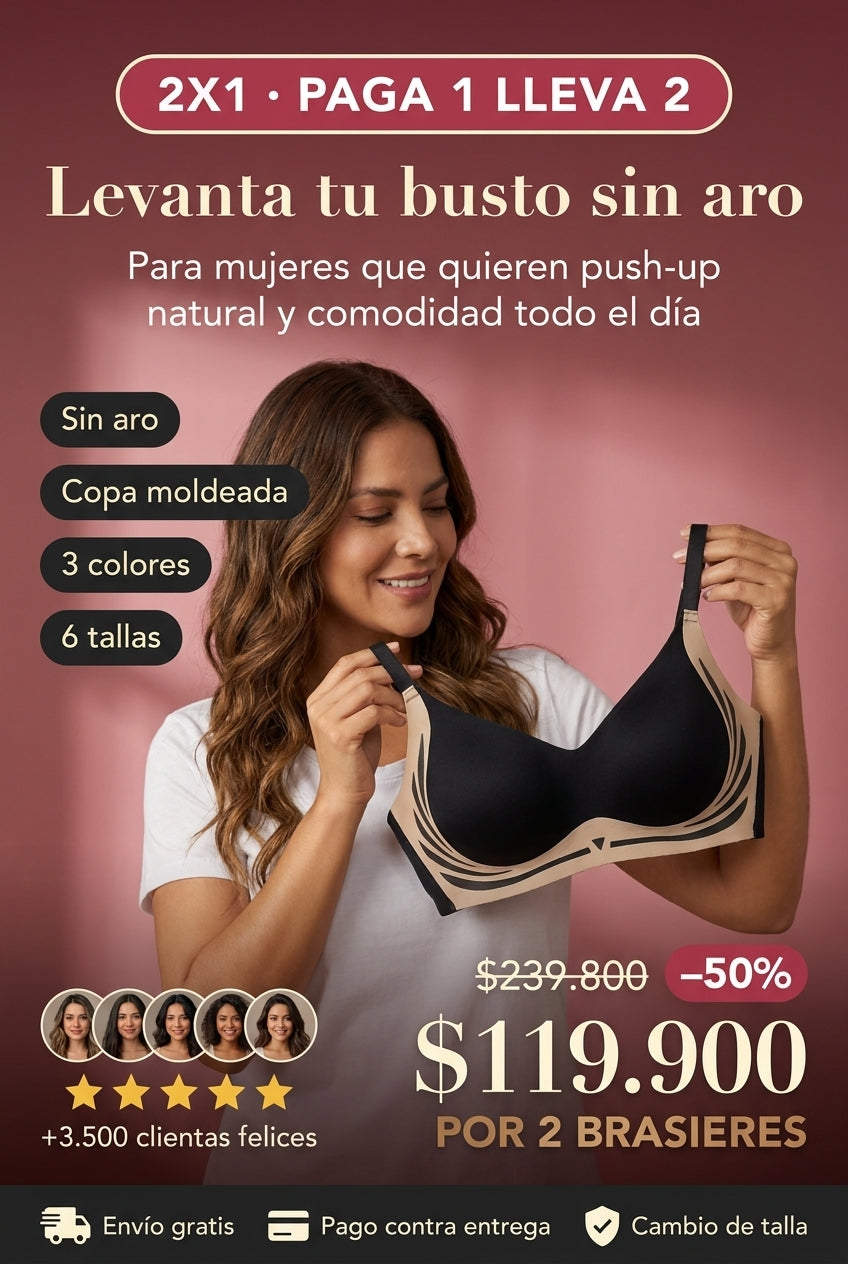 Brasier Pushup Levanta Busto Paga 1 Lleva 2