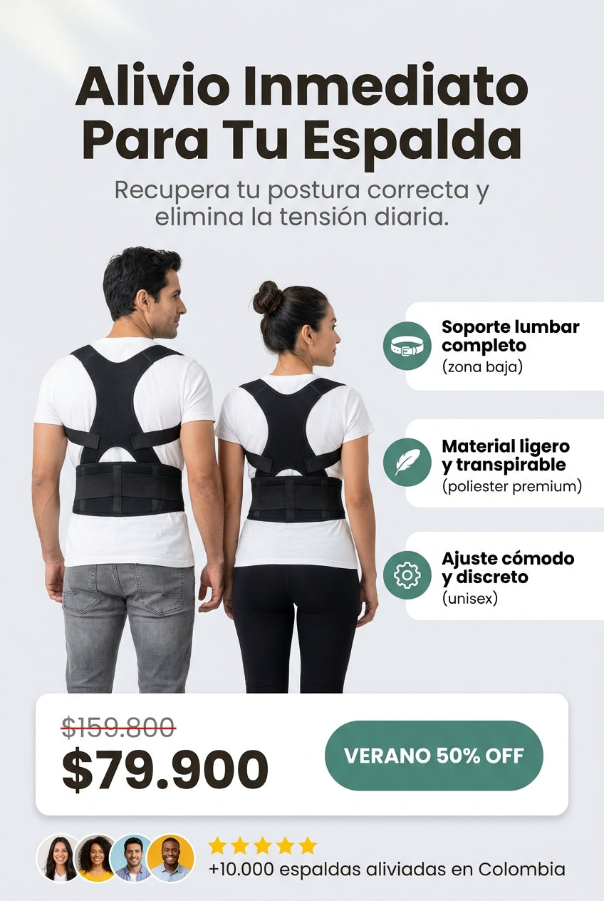 Alivio Inmediato Para Tu Espalda · corrector postura