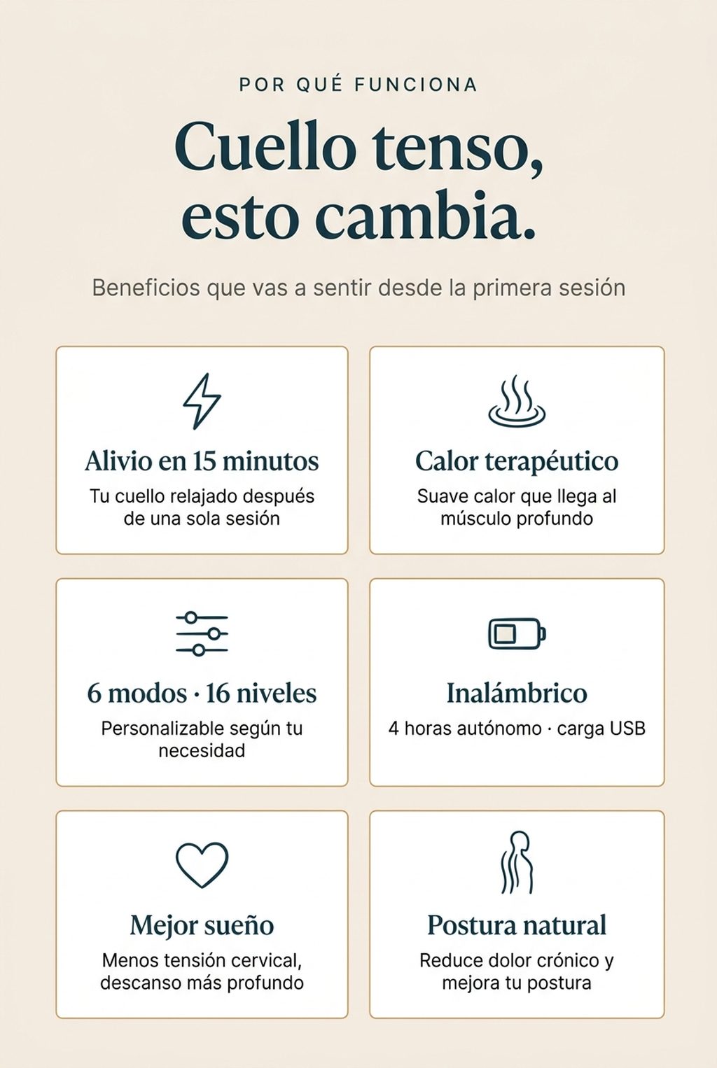 6 beneficios del masajeador cervical Korea-Care