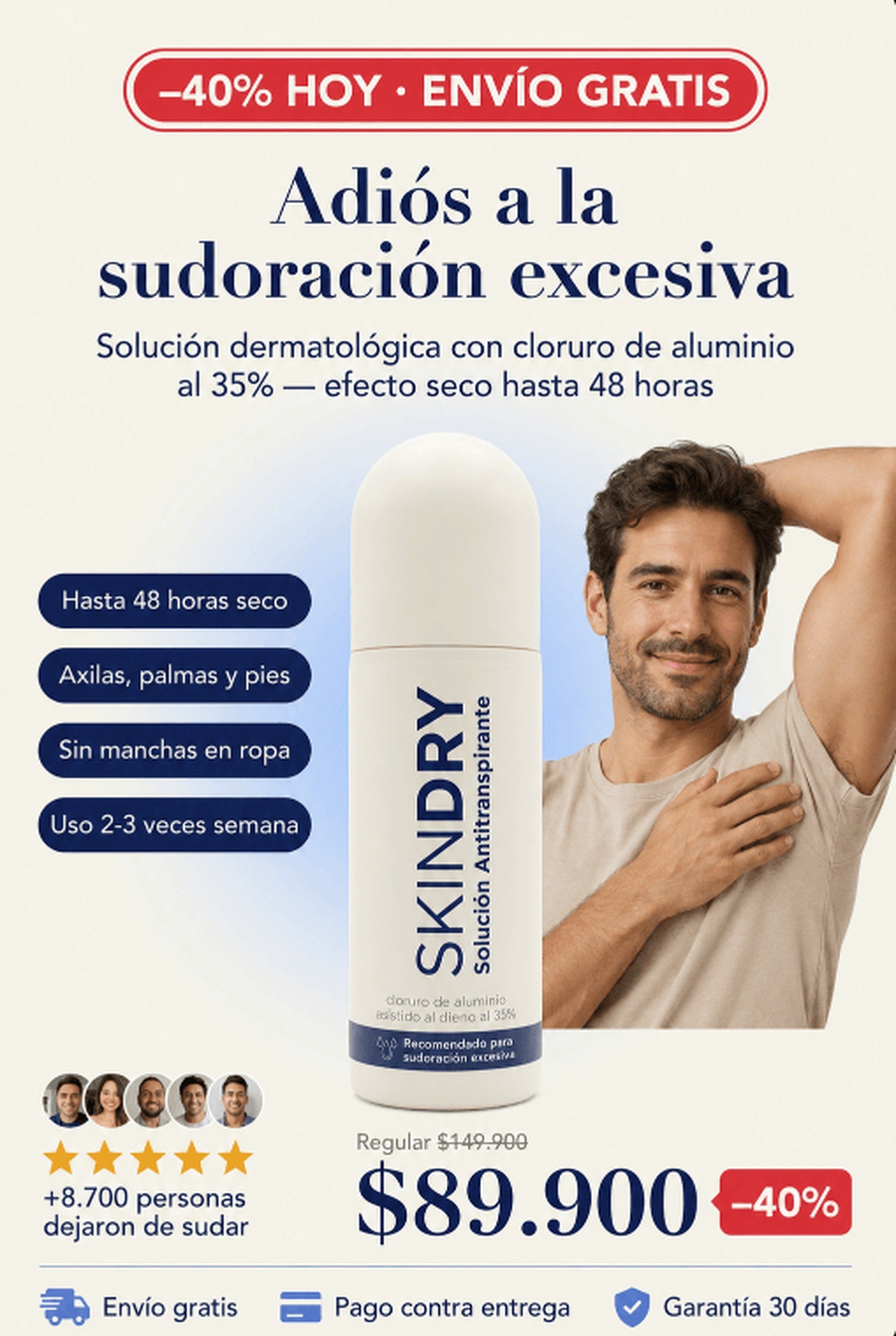 Adiós a la sudoración excesiva