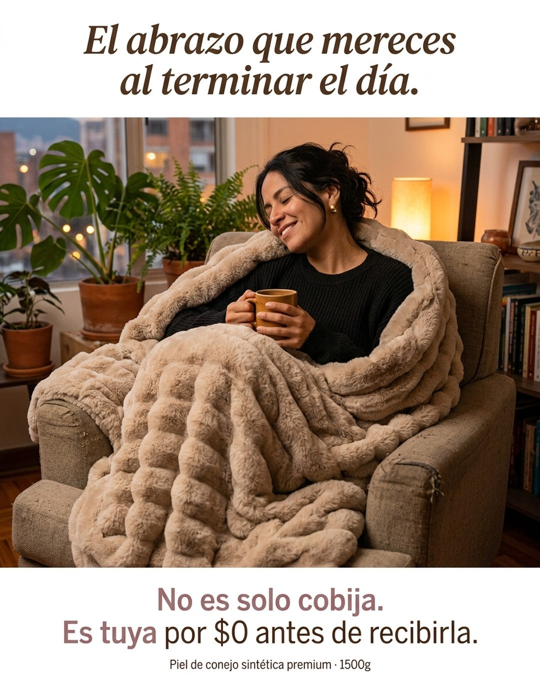 La mañana perfecta empieza aquí · cobija burbuja premium en habitación colombiana