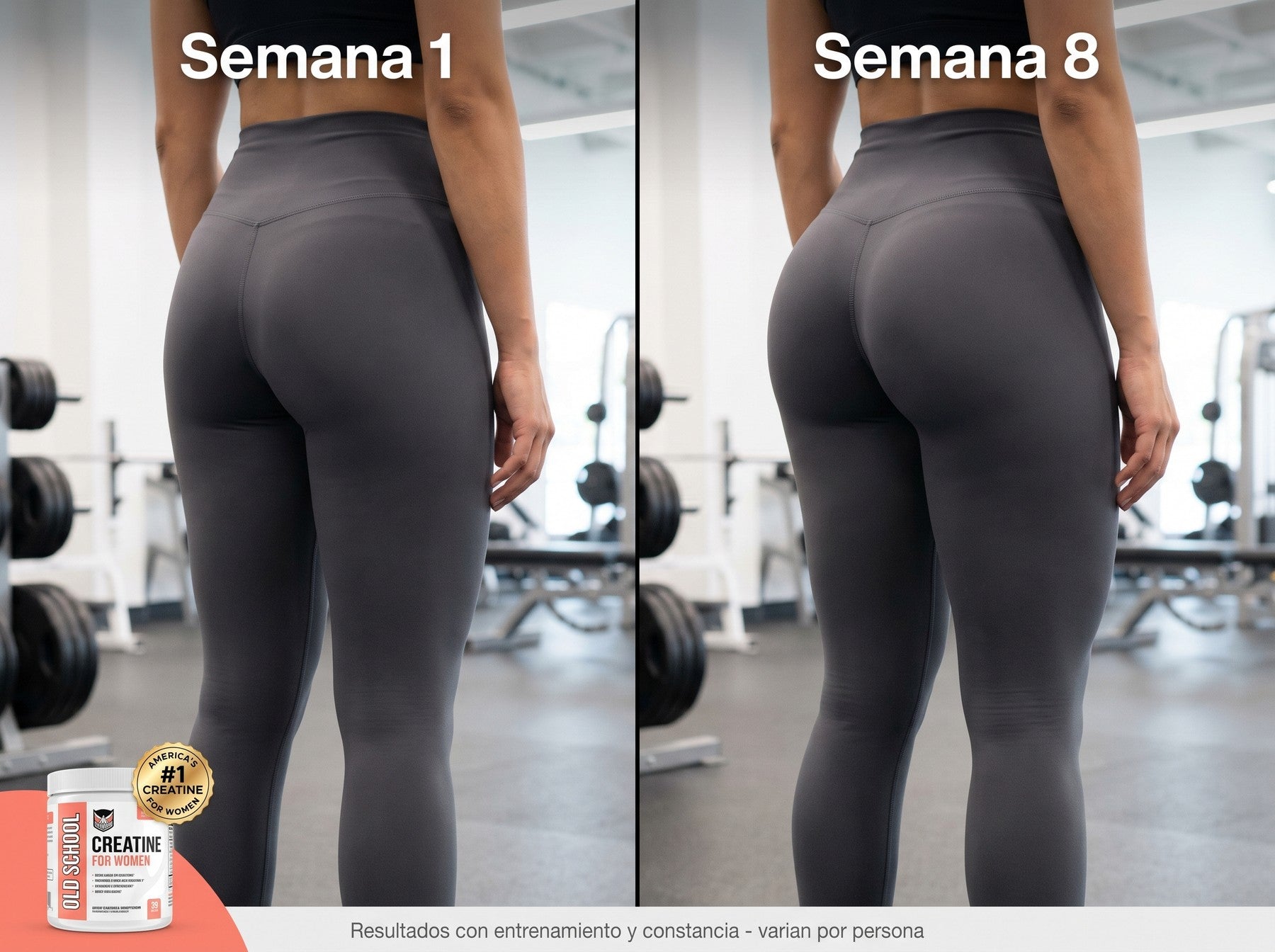 Resultados con entrenamiento y constancia · varían por persona