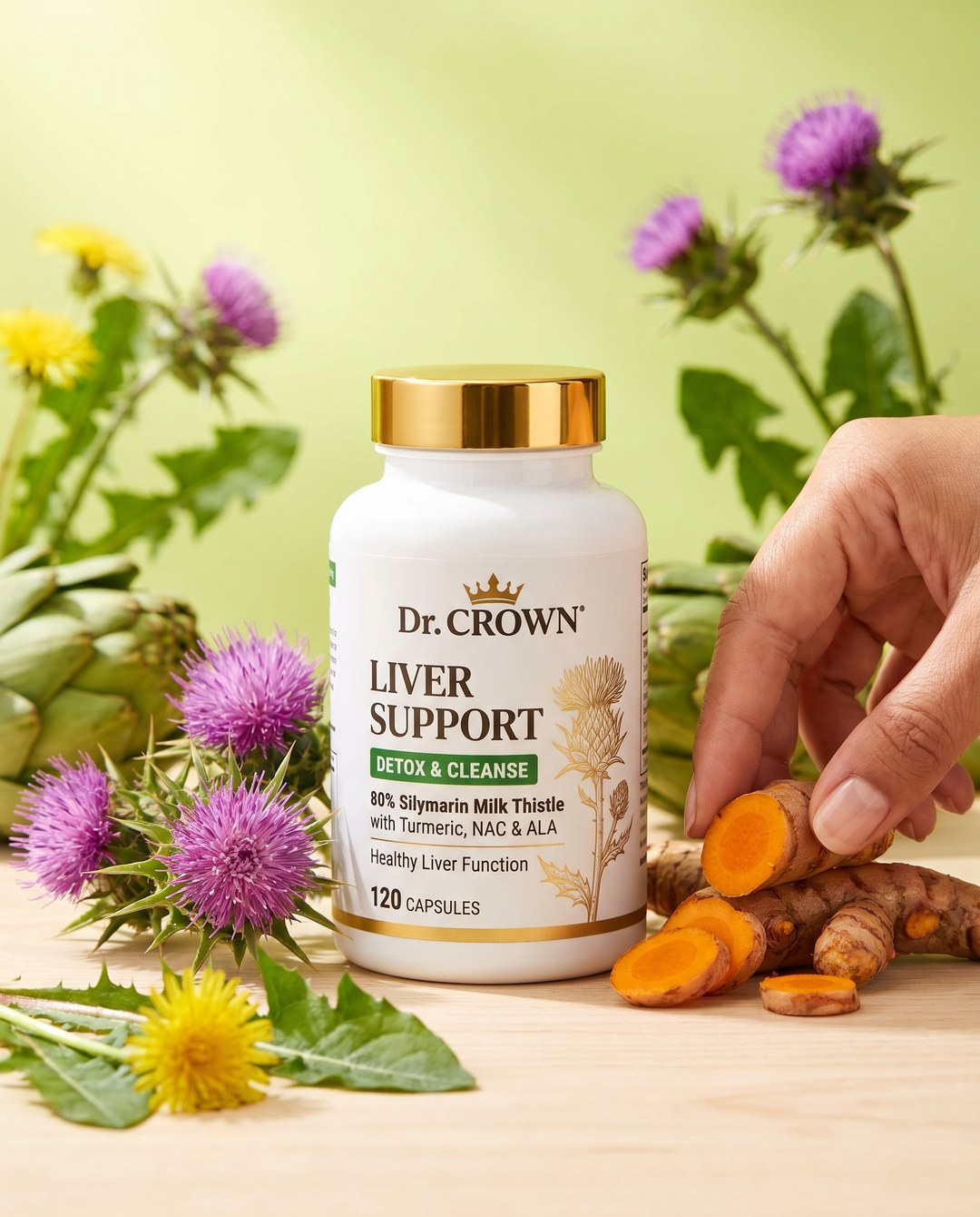 Dr. Crown Liver Support 120 cápsulas