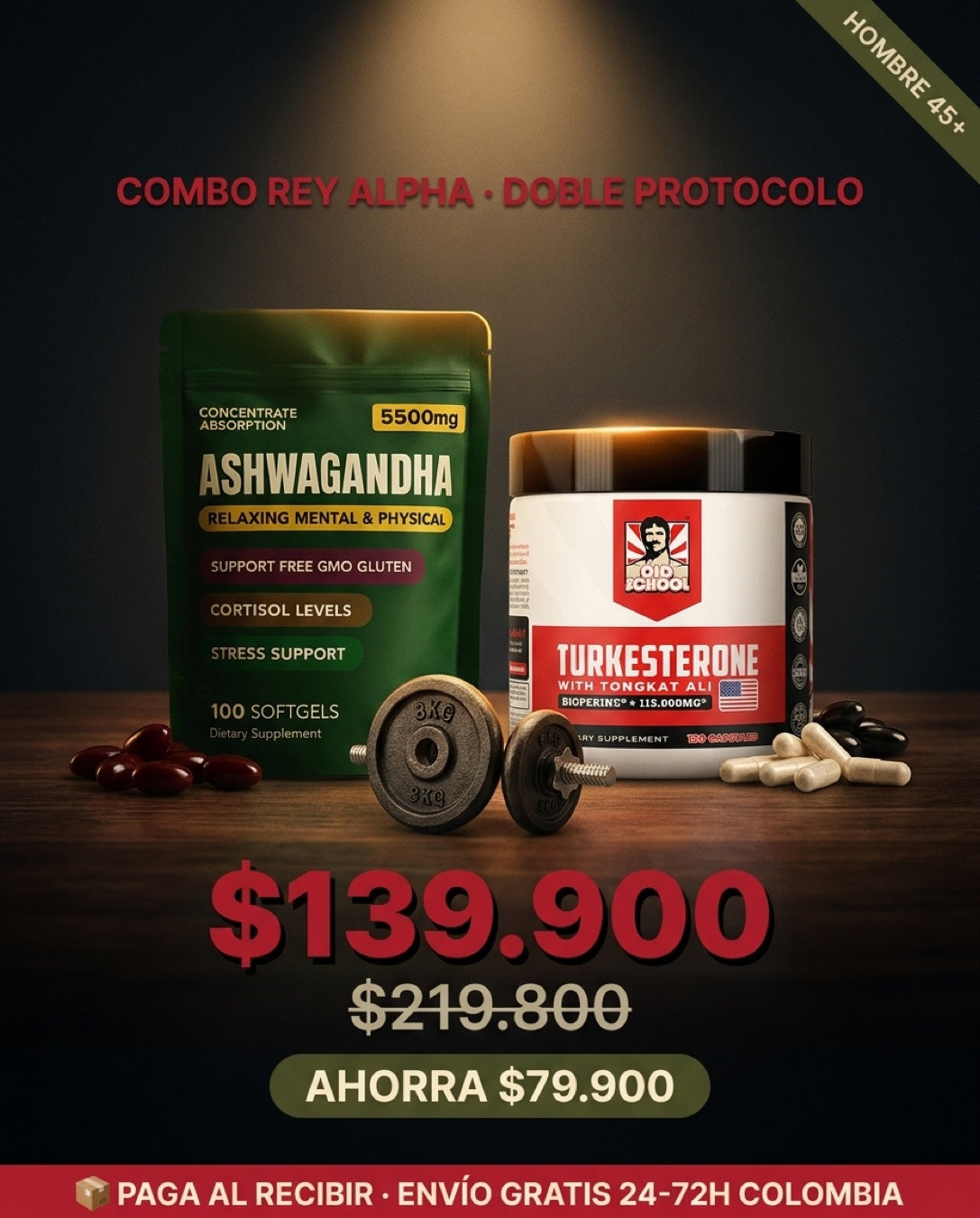 Combo Rey Alpha $139.900 · ahorra $79.900 vs comprar por separado