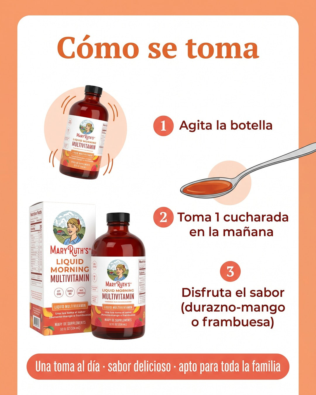 Cómo se toma agita toma una cucharada en la mañana sabor delicioso